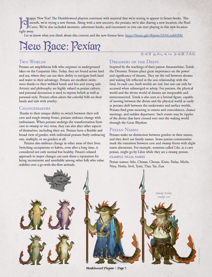 Humblewood Beta: Pexians & the Pearl Caves (PDF)