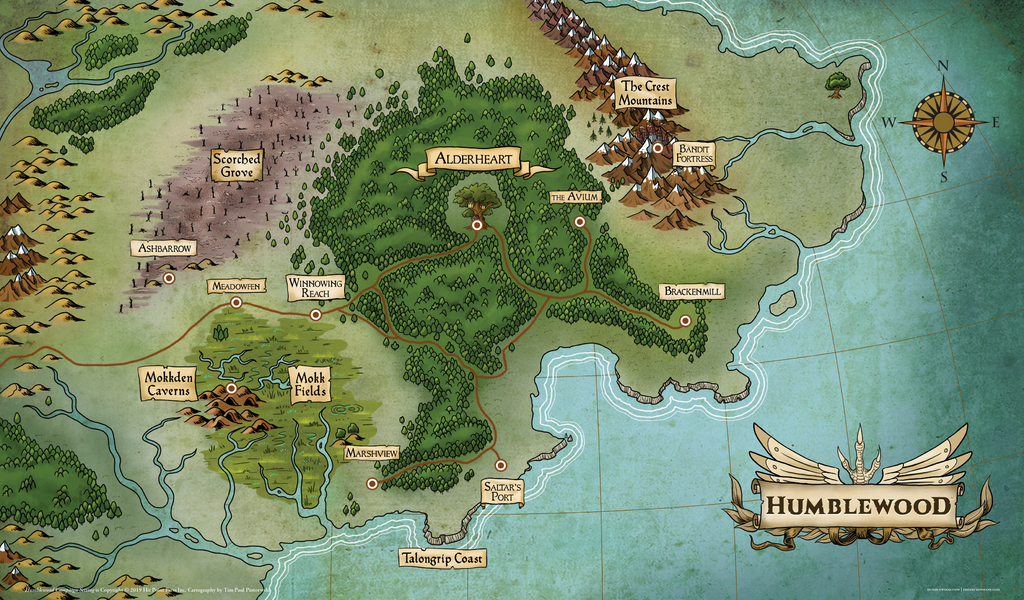Humblewood: Digital Maps (PDF, PNG, JPEG)