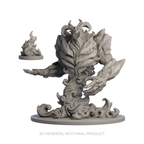 Gray fantasy dragon sculpture on a white background with '3D Renders, Not Final Product' text.