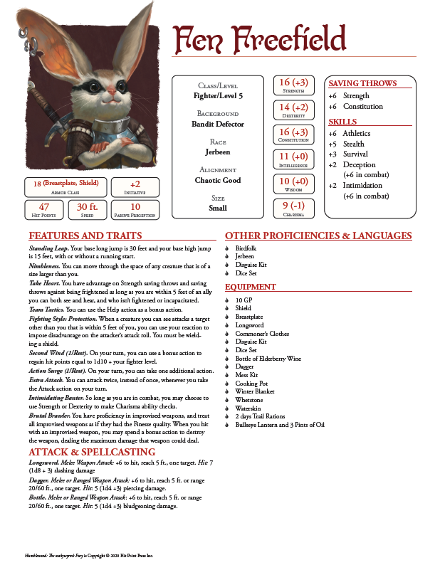 Humblewood: The Wakewyrm's Fury (PDF)