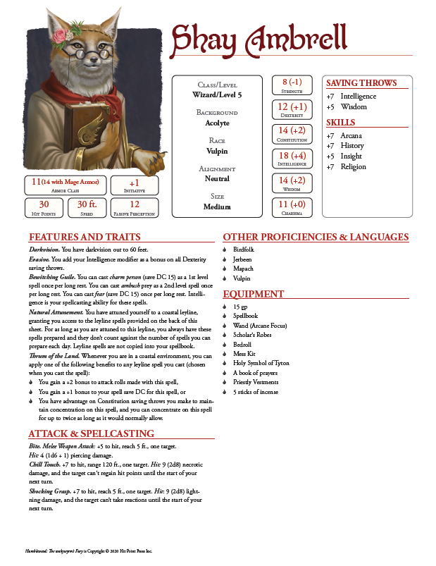 Humblewood: The Wakewyrm's Fury (PDF)