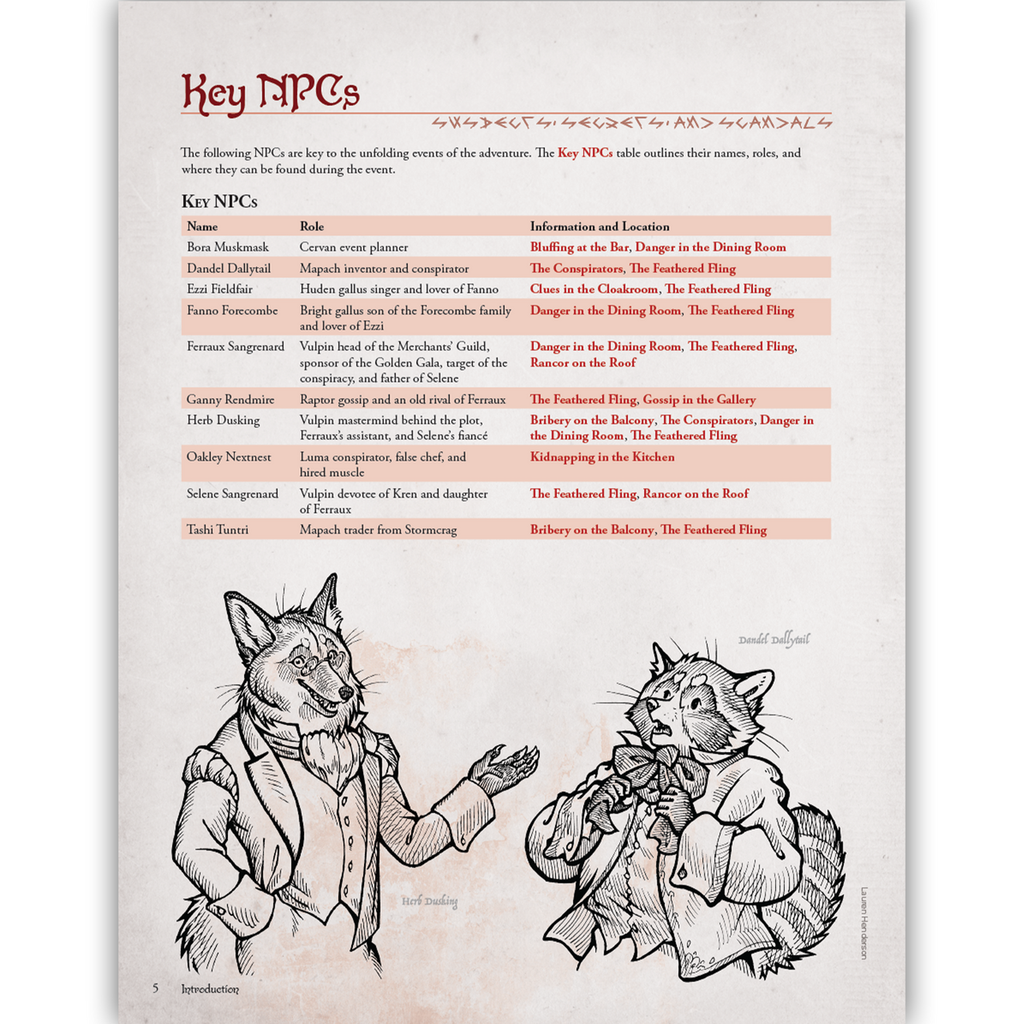 Humblewood: Panic at the Golden Gala (PDF)