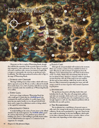 Map of a fantasy setting with various locations and text